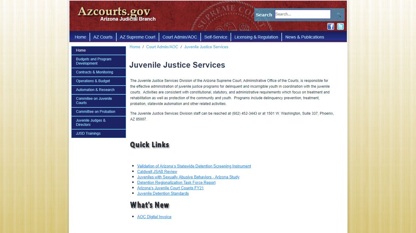 Juvenile Justice Services > Home