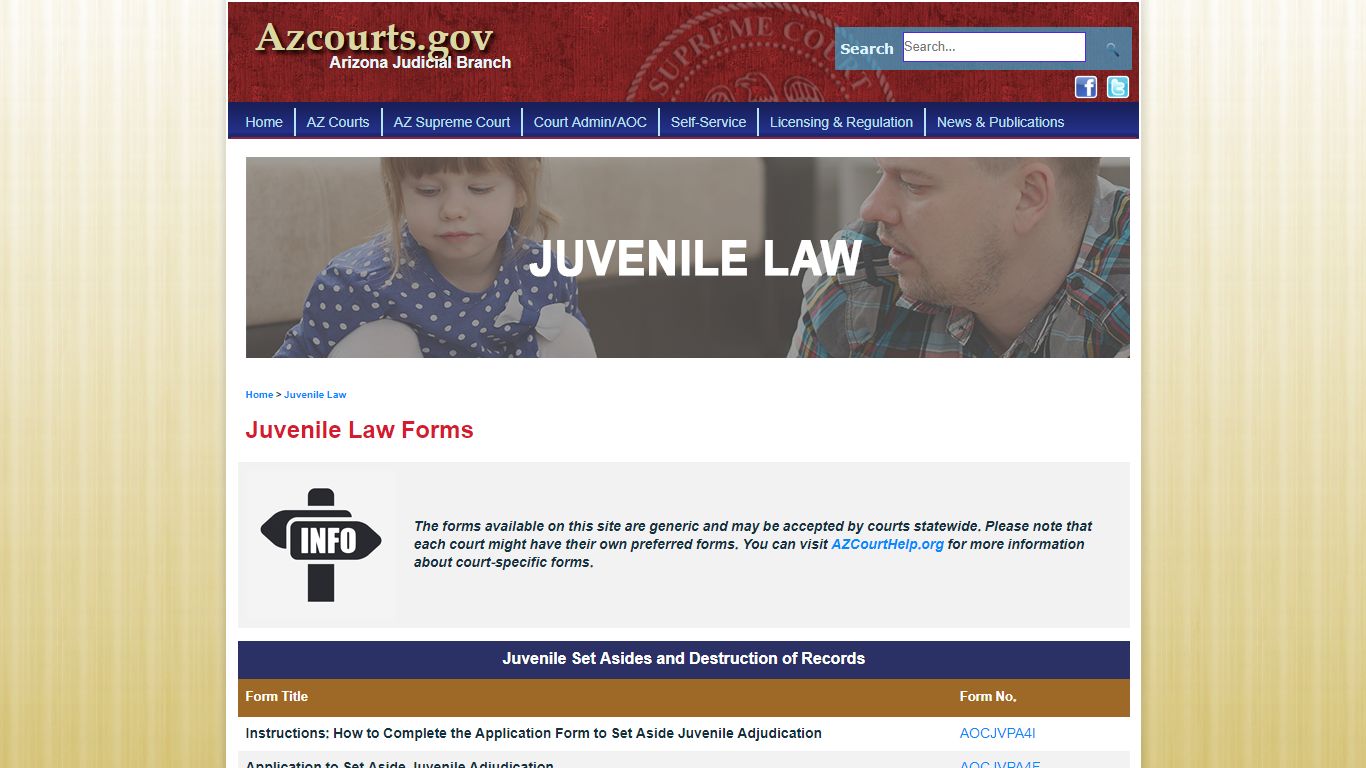 Juvenile Law Forms